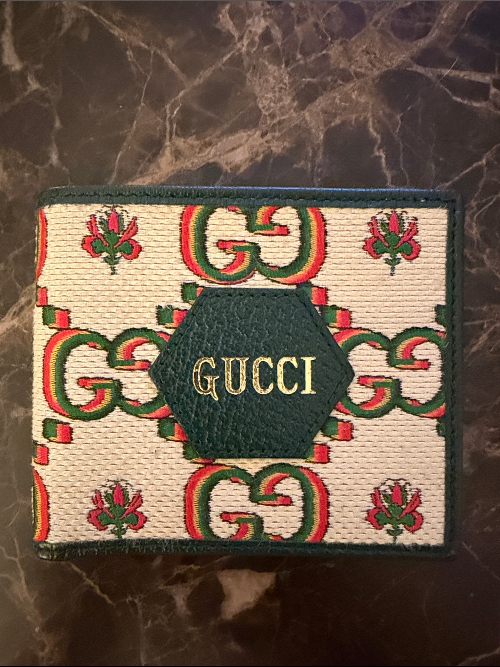 Gucci Green Leather Centennial Bi Fold Wallet 100 - Exclusive Limited Edition